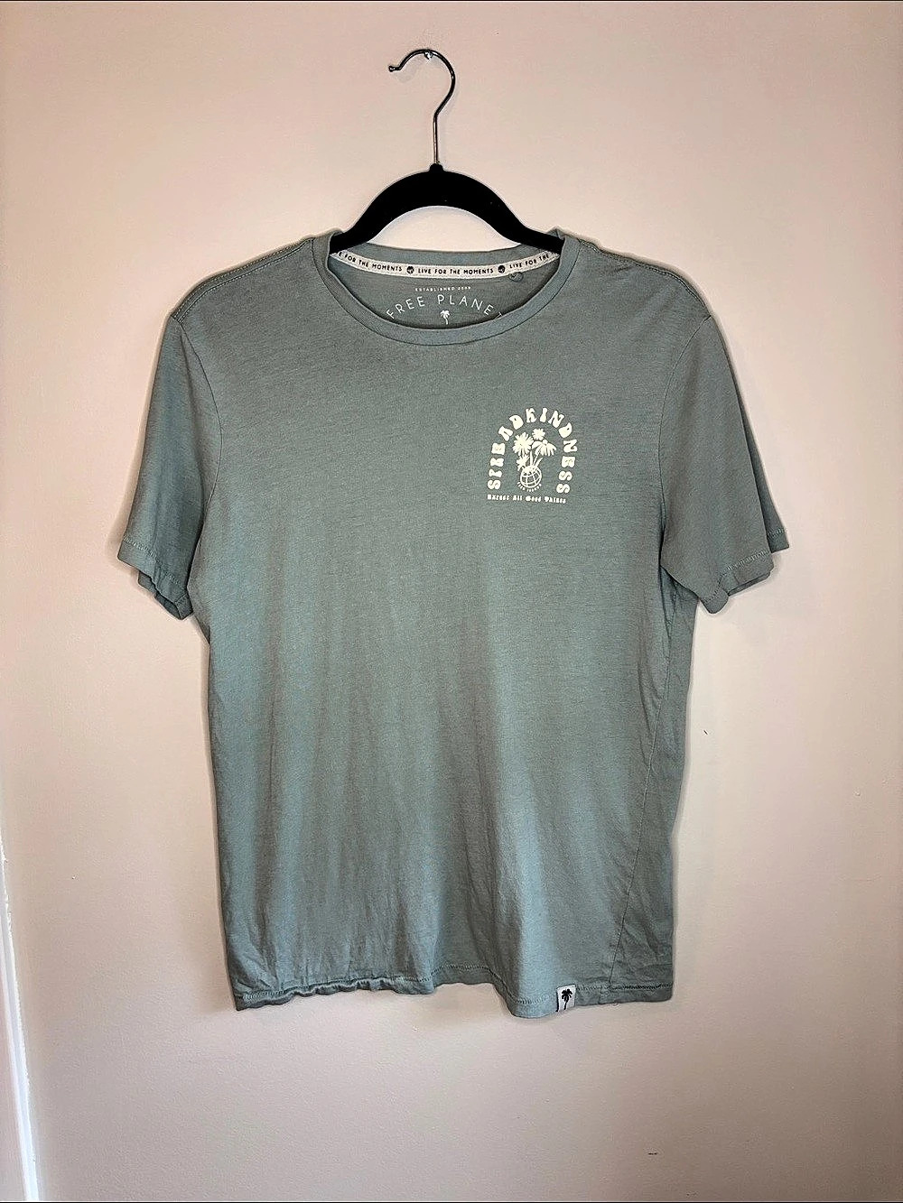 Free Planet Green Graphic T-Shirt